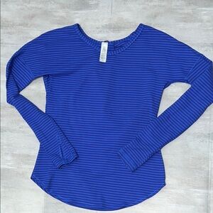 Ivivva Lululemon size 12 Blue Striped Top